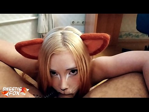 ❤️ Kitsune ngulu kontol lan cum ing dheweke tutuk ❤ Super jinis ing kita ❌️